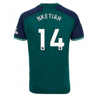 Camisa de Futebol Arsenal Eddie Nketiah #14 Equipamento Alternativo 2023-24 Manga Curta